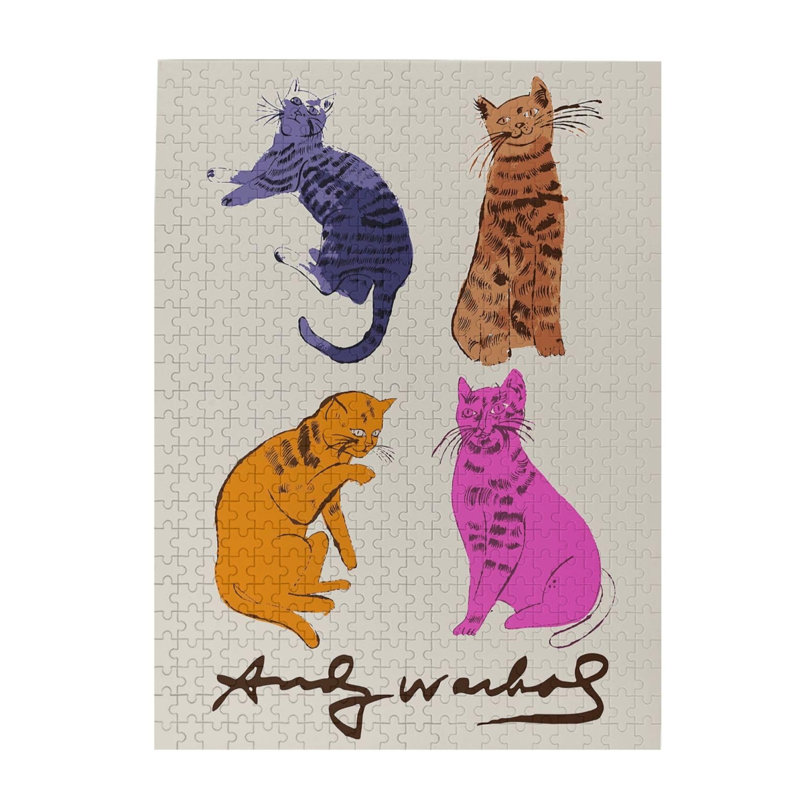 Amazon.co.jp: 500ピース ジグソーパズル アンディ・ウォーホル 猫 38